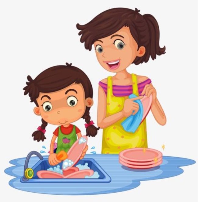 do the washing up | Art drawings for kids, Clip art, Kids clipart